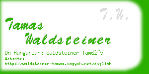 tamas waldsteiner business card